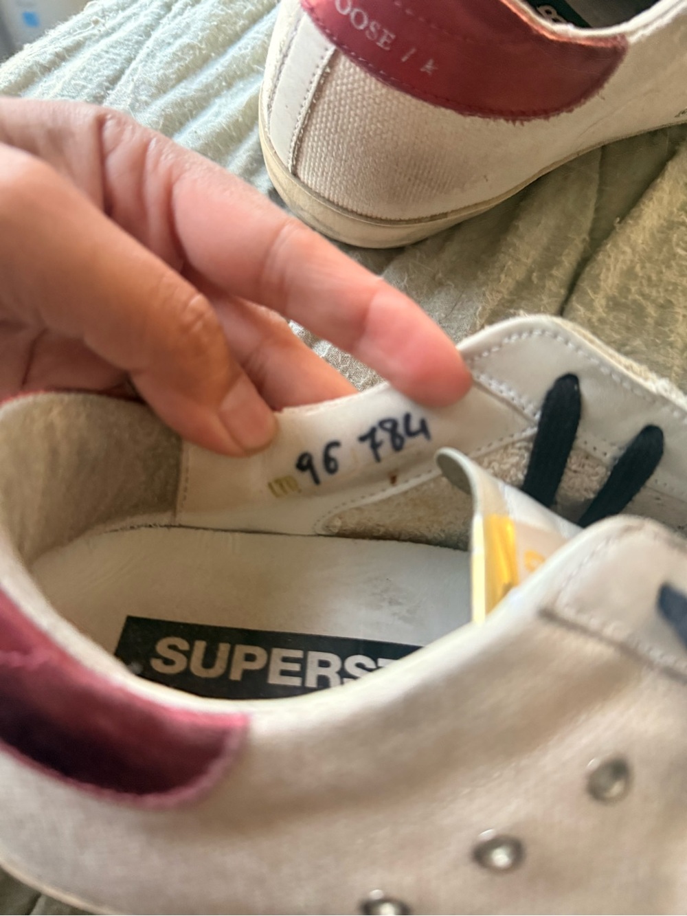 Golden Goose White Canvas Sneakers snakeskin Star - Picture 5 of 7